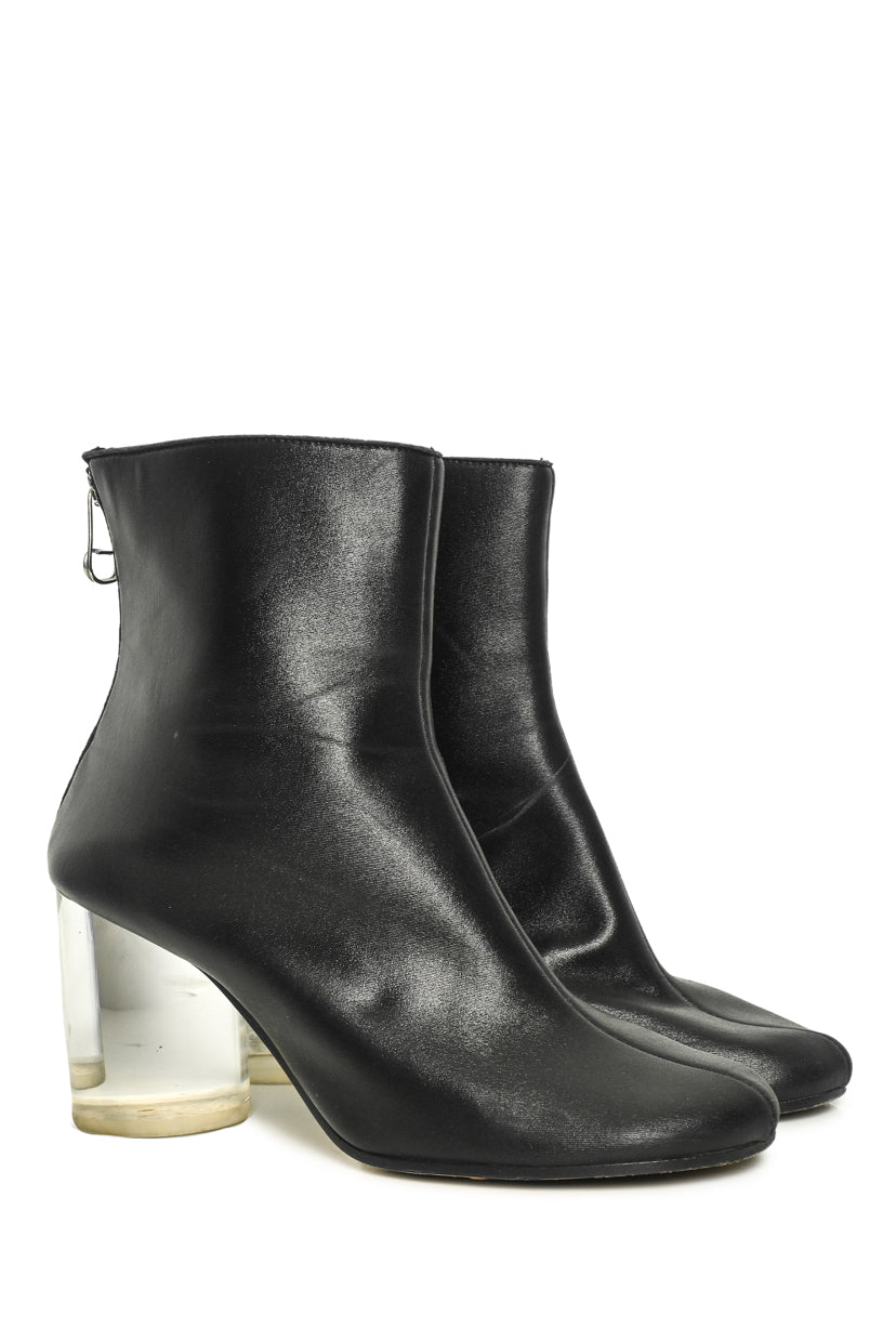Maison Martin Margiela Size 38 Lucite Heel Ankle Boots