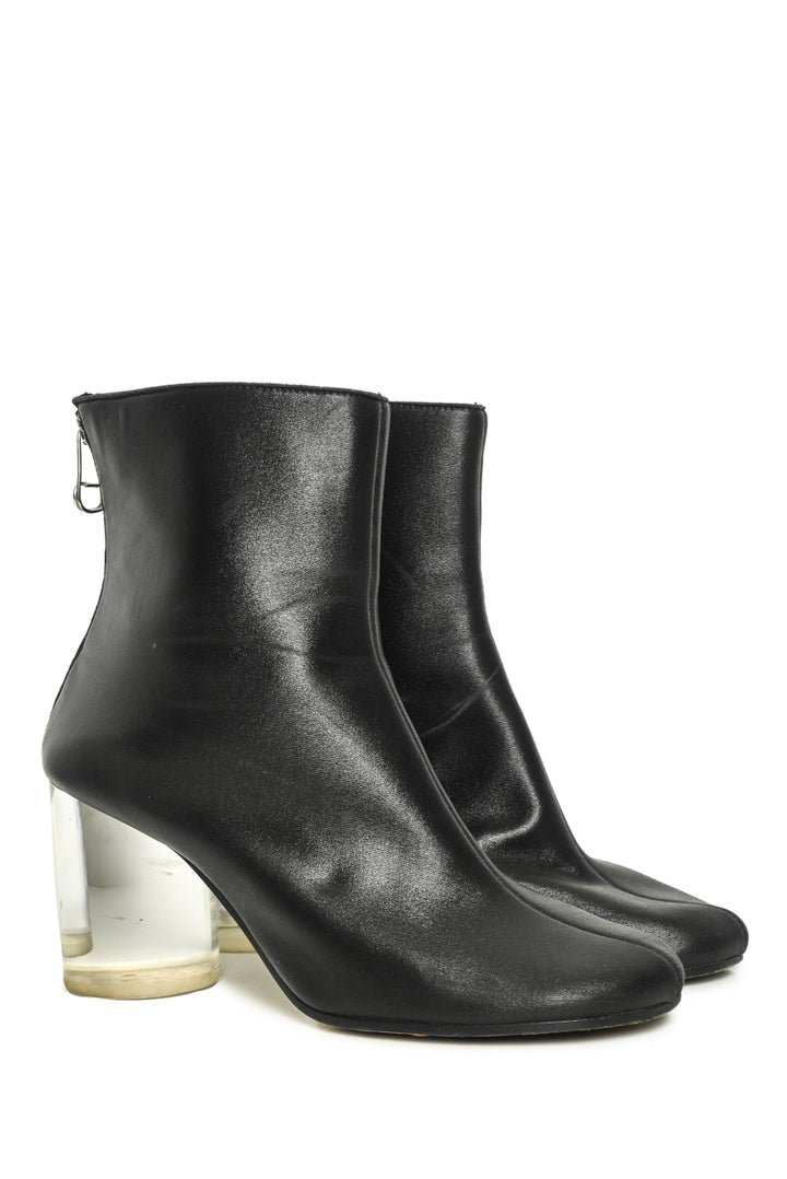 Maison Martin Margiela Size 38 Lucite Heel Ankle Boots