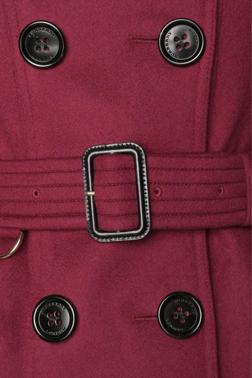 Burberry London Size 2 Cashmere Sandringham Trench Coat