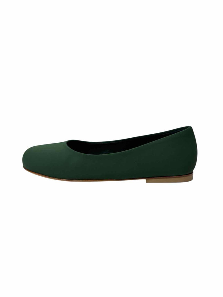 Marni Size 38 Green Fabric Ballet Flats