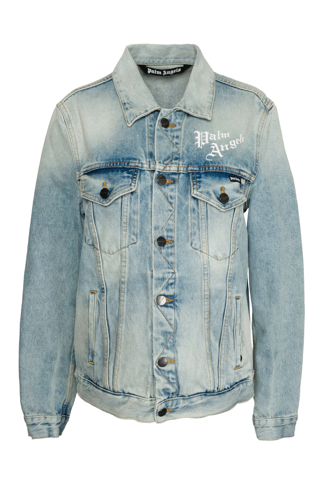 Palm Angels Size M Men's Graphic Denim Jacket