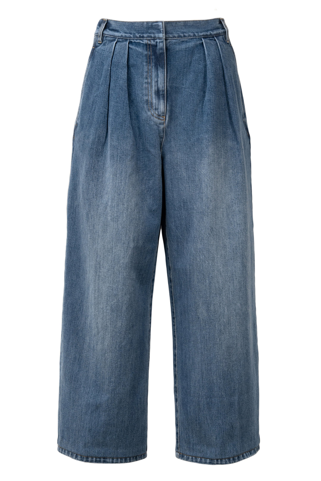Tibi Size 29 Pleated Wide Leg Jeans