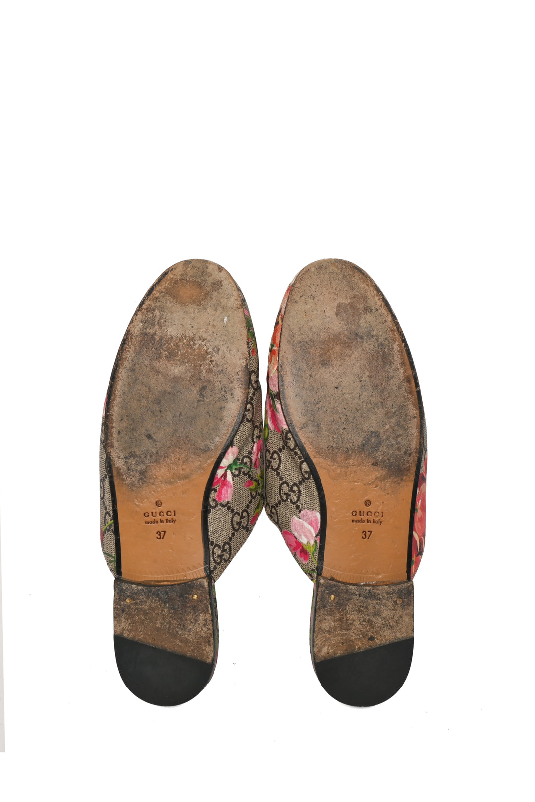 Gucci Size 37 Princetown GG Blooms Loafers