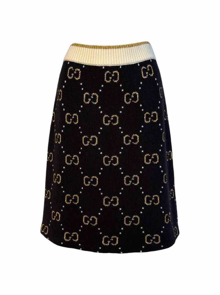 Gucci Size M GG Monogram Knit Skirt