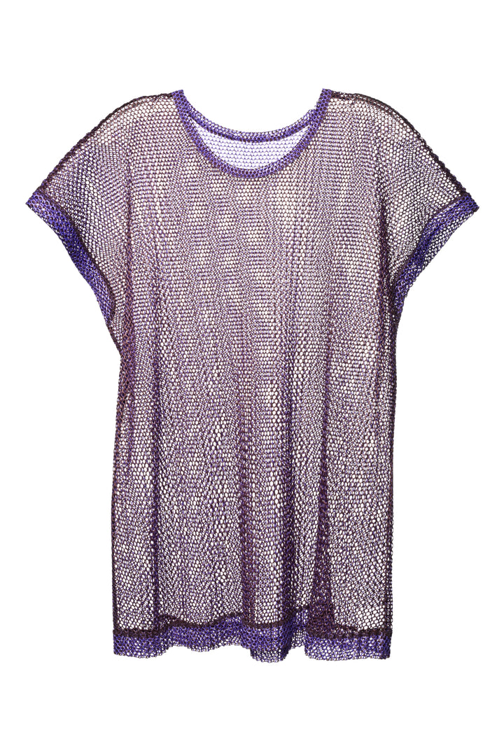 Issey Miyake Size 2 Loose Knit Short Sleeve Tops