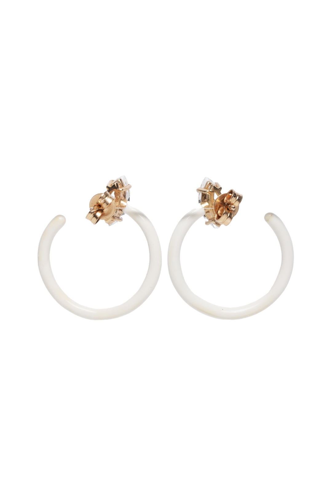 Bea Bongiasca Gold Quartz Tendril Hoop Earrings