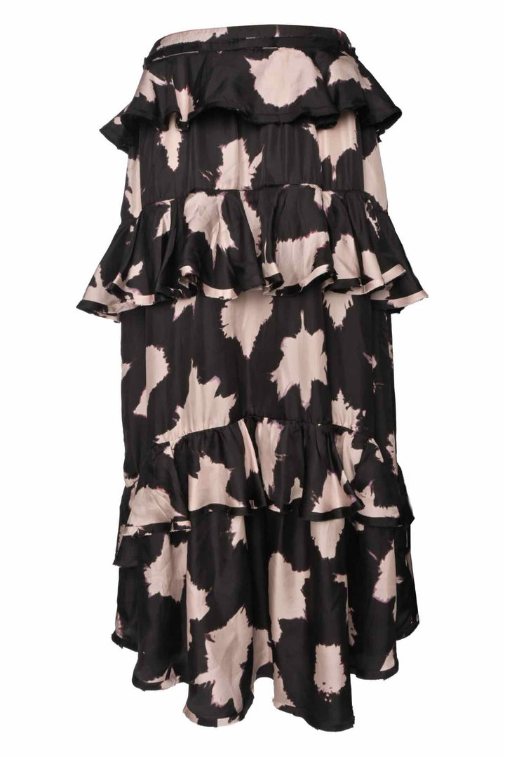 Ulla Johnson Size 10 Silk Ruffle Midi Skirt