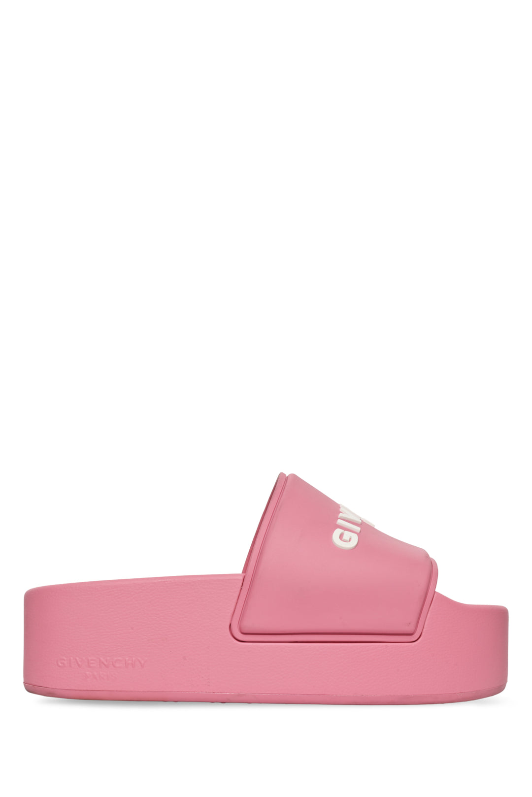 Givenchy Size 39 Logo Rubber Platform Slides