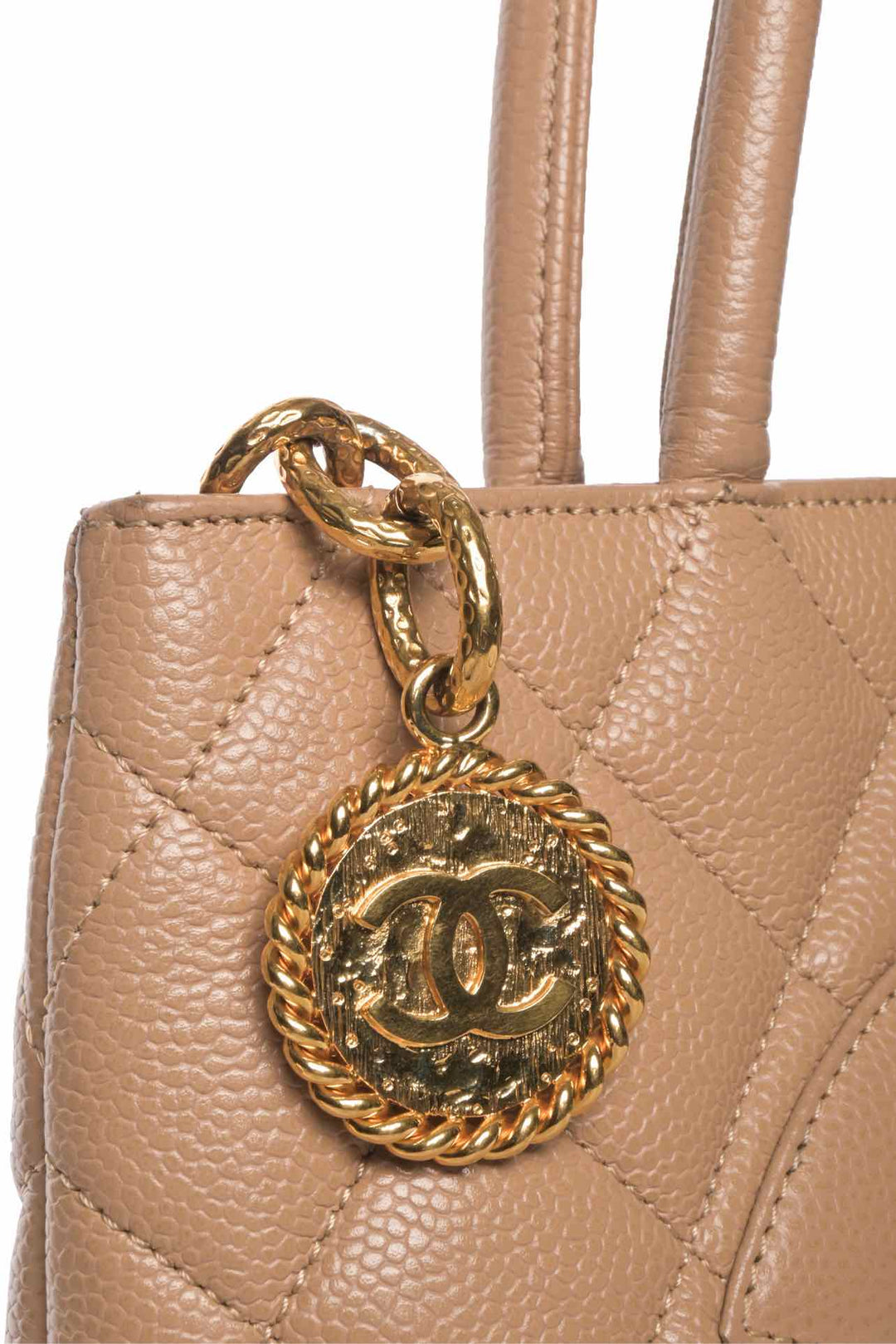 Chanel 2002-2003 Caviar Medallion Tote