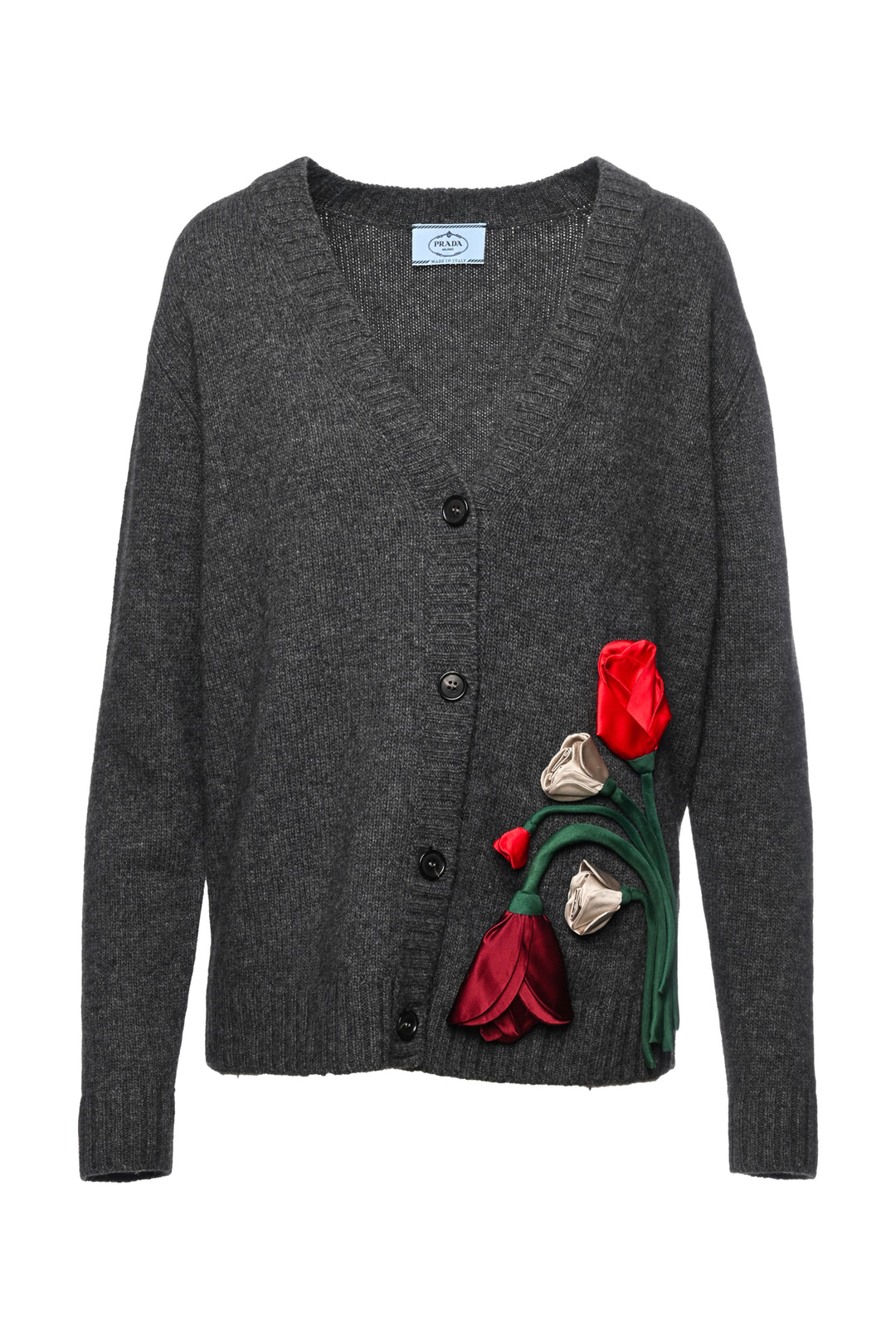 Prada Size S/M Floral Applique Cardigan