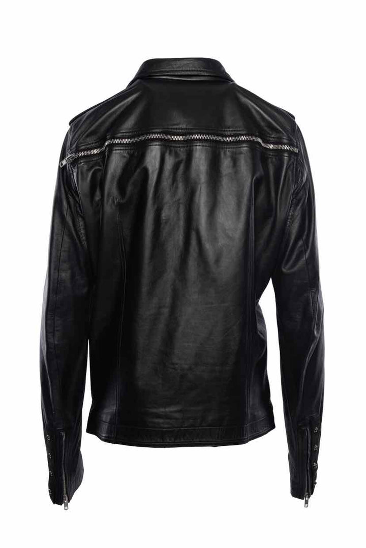 Rick Owens Size 42 Men's Calf Leather Moto Jacket