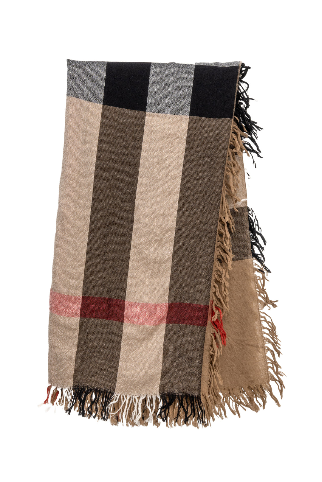 Burberry Check Fringed Scarf