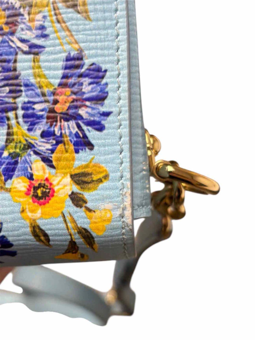 Dolce & Gabbana Lucia Floral Leather Shoulder Bag Purse