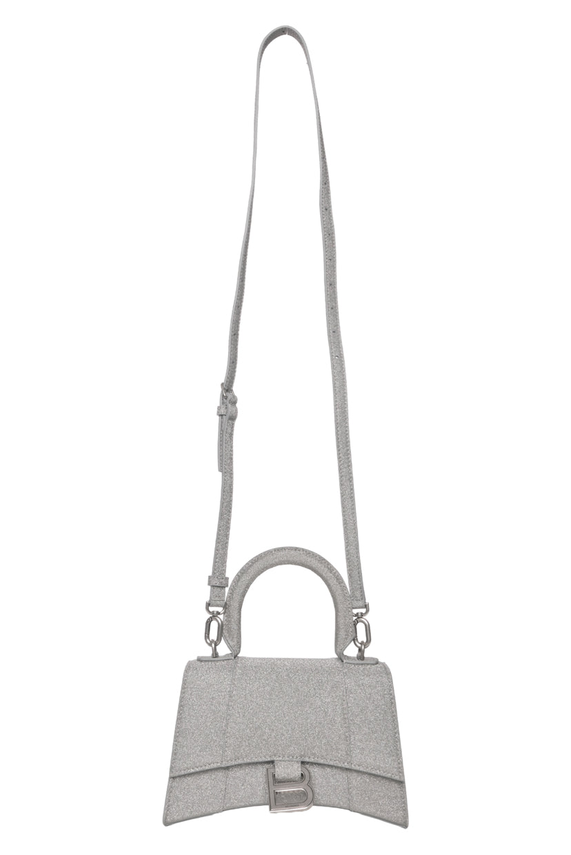 Balenciaga XS Glitter Hourglass Top Handle Bag
