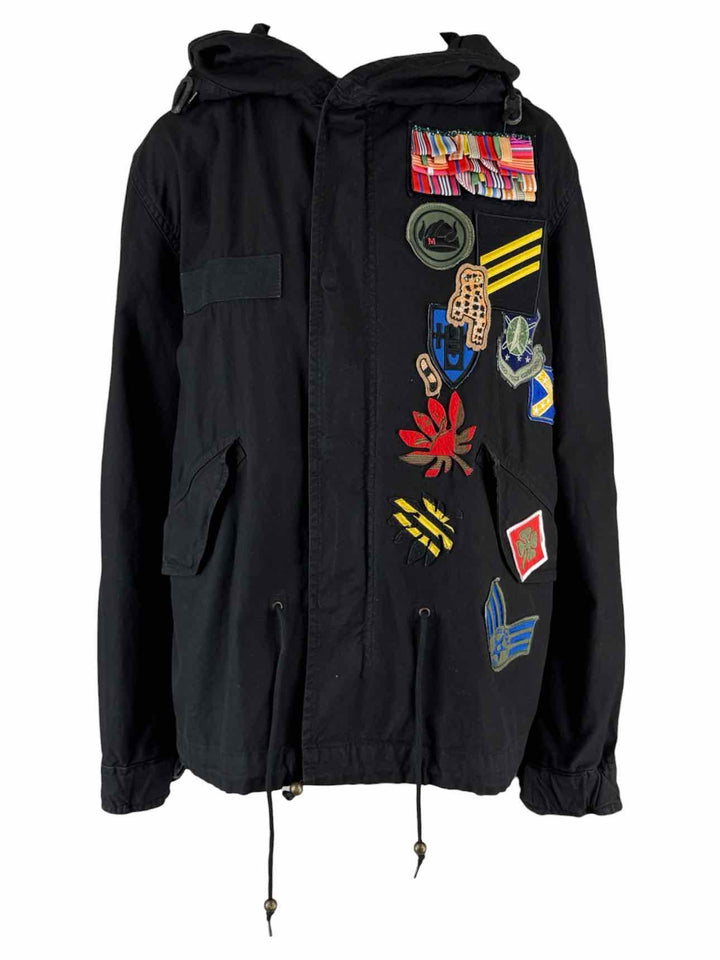 Mr & Mrs Italy Size S Patch Applique Hooded Cotton Jacket