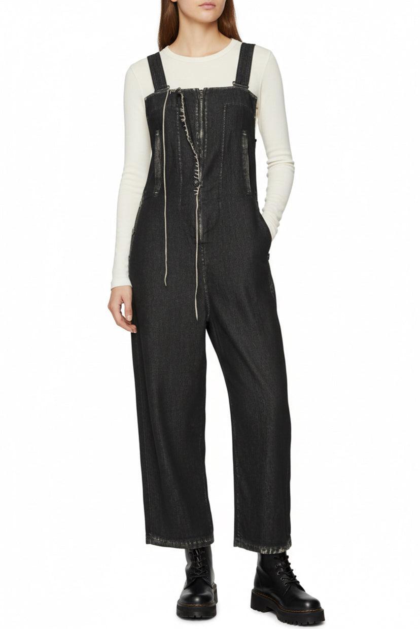 Y's Size 1 Spotted Denim Overalls