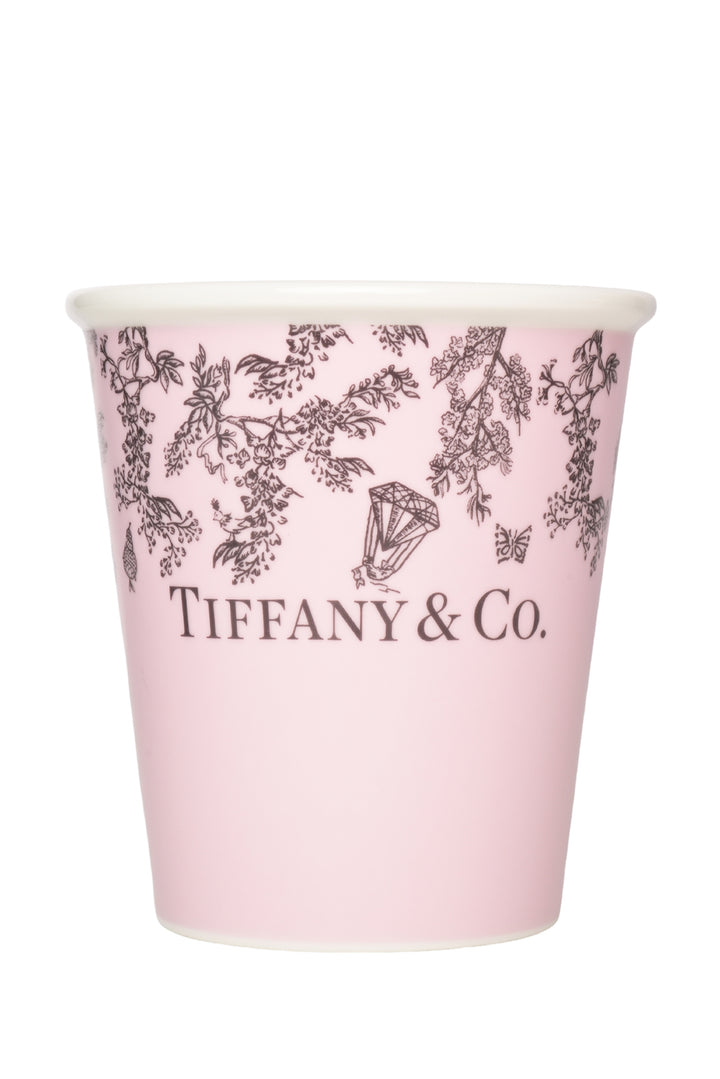 Tiffany & Co Bone China Cherry Blossom Tiffany Toilette Print Coffee Cup
