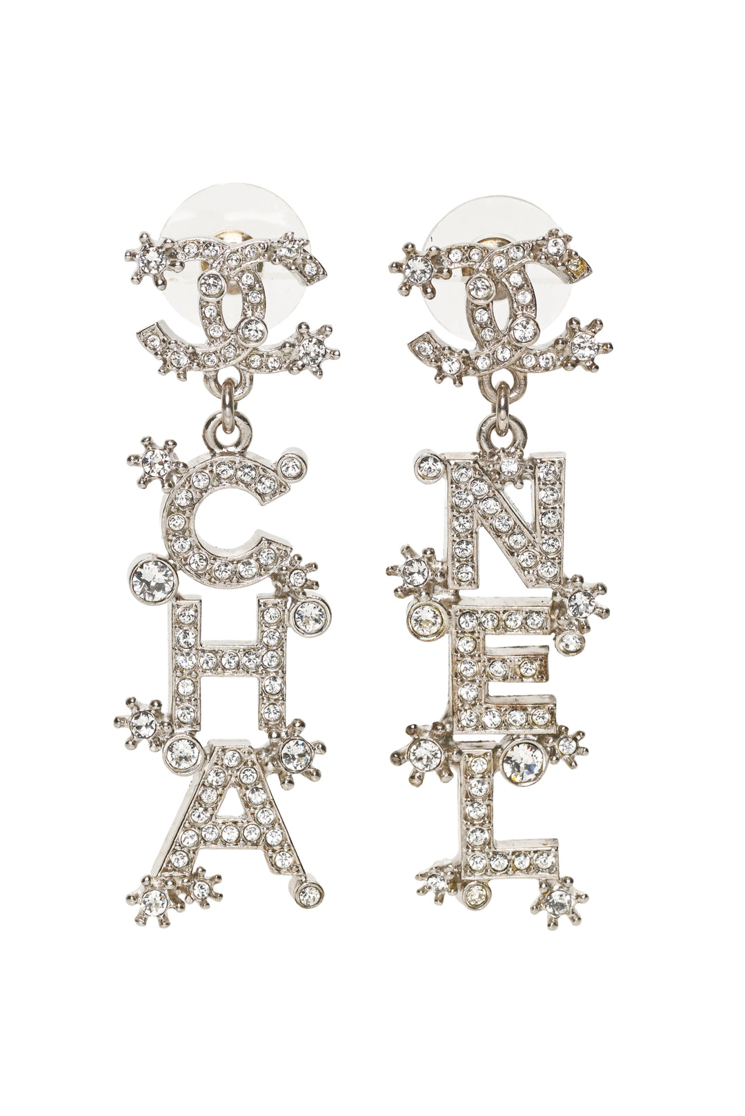 Chanel 2023 Cha-Nel Logo Drop Earrings