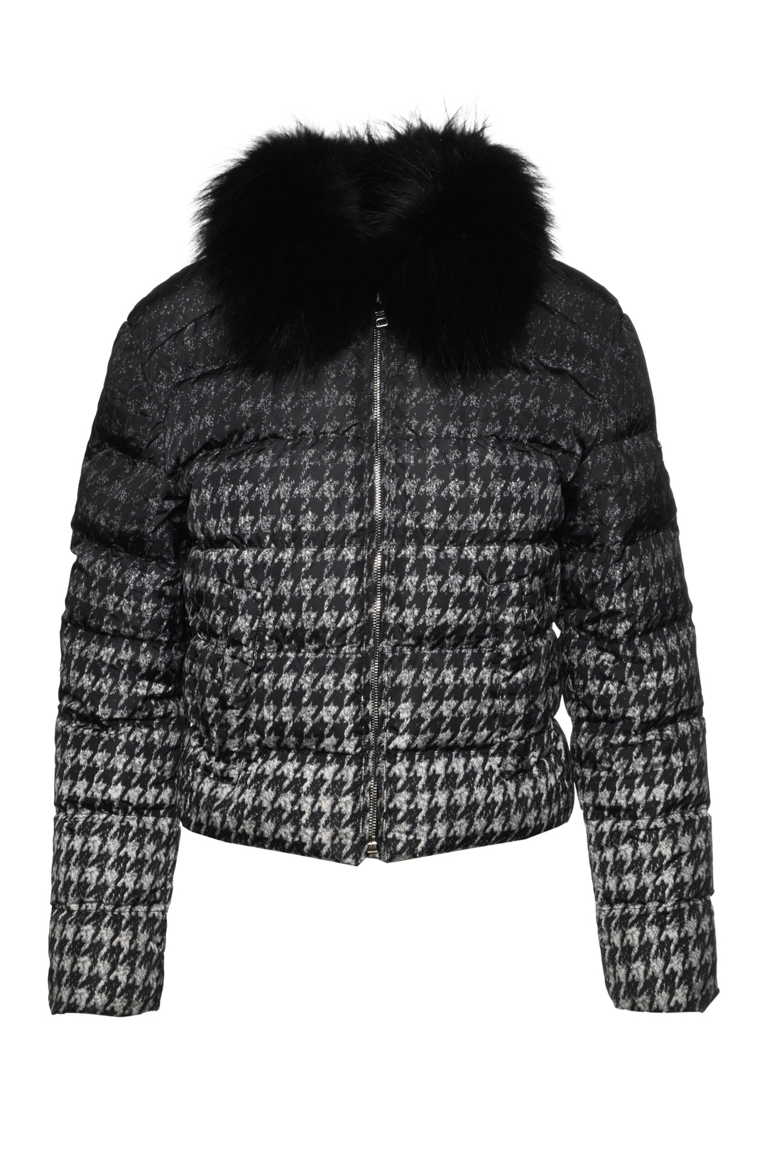 Prada Size 40 2014 Houndstooth Puffer Jacket