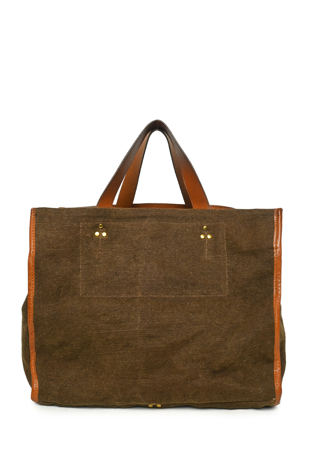 Jerome Dreyfuss Leather Trim Canvas Tote