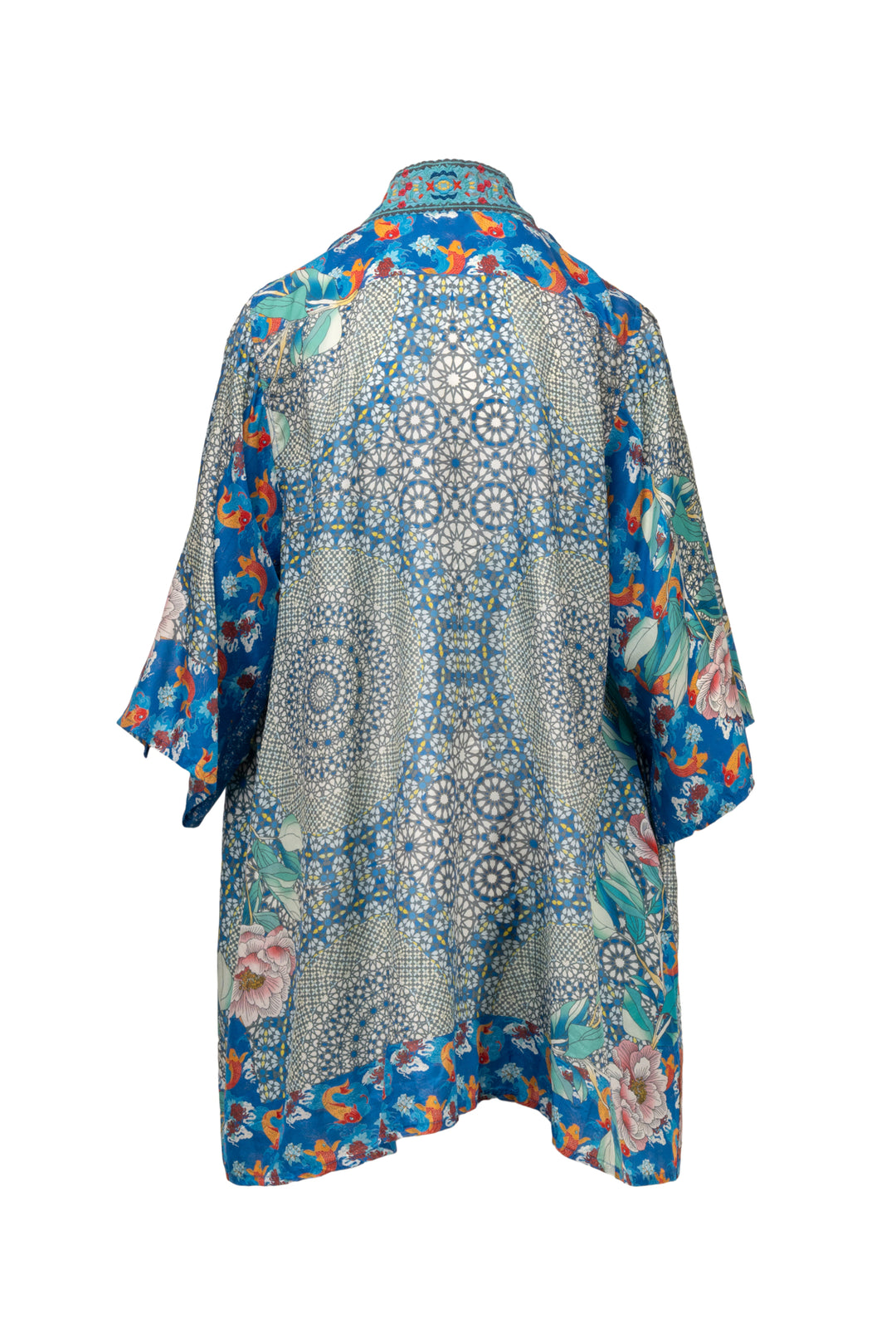 Johnny Was Size L Pattern Silk Kimono