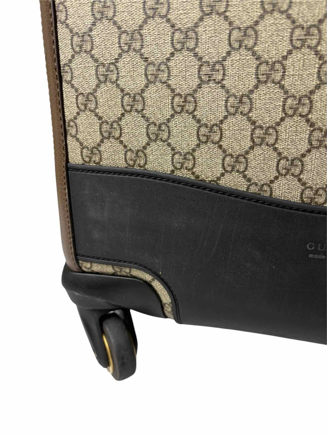Gucci GG Supreme Web Carry On Rolling Travel Bag Luggage
