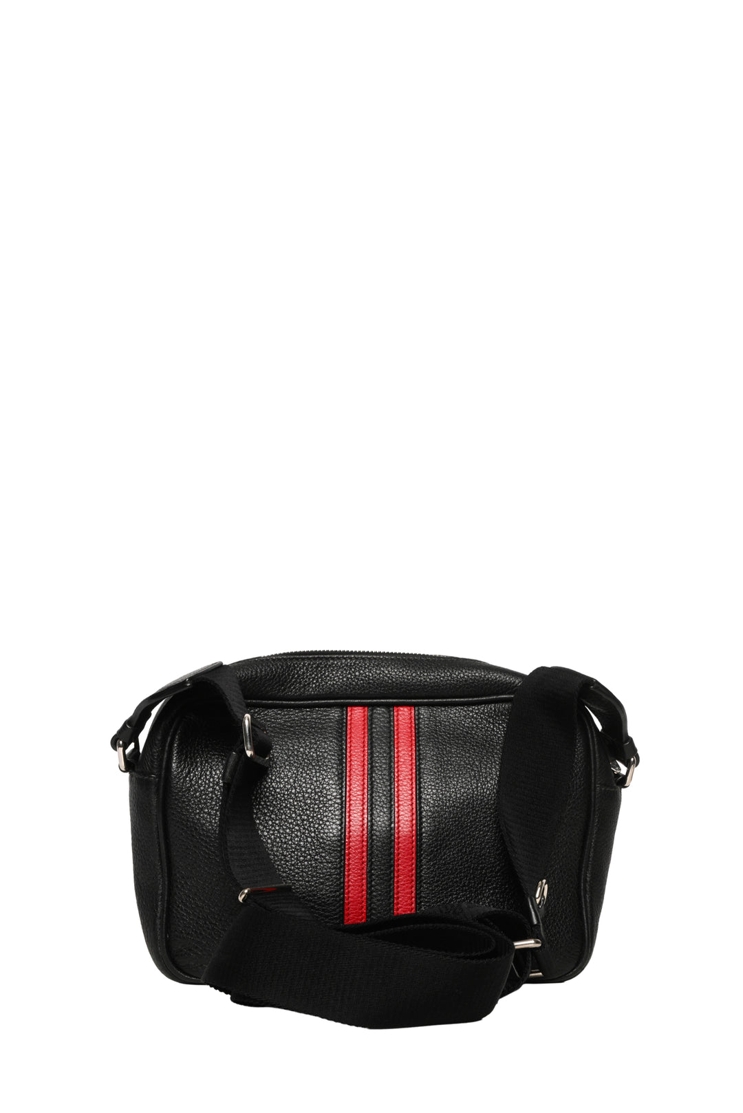 Prada Striped Leather Camera Bag Crossbody