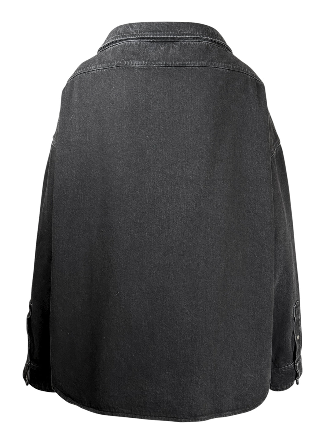 Balenciaga Size 40 2016 Oversized Denim Off The Shoulder Blouse