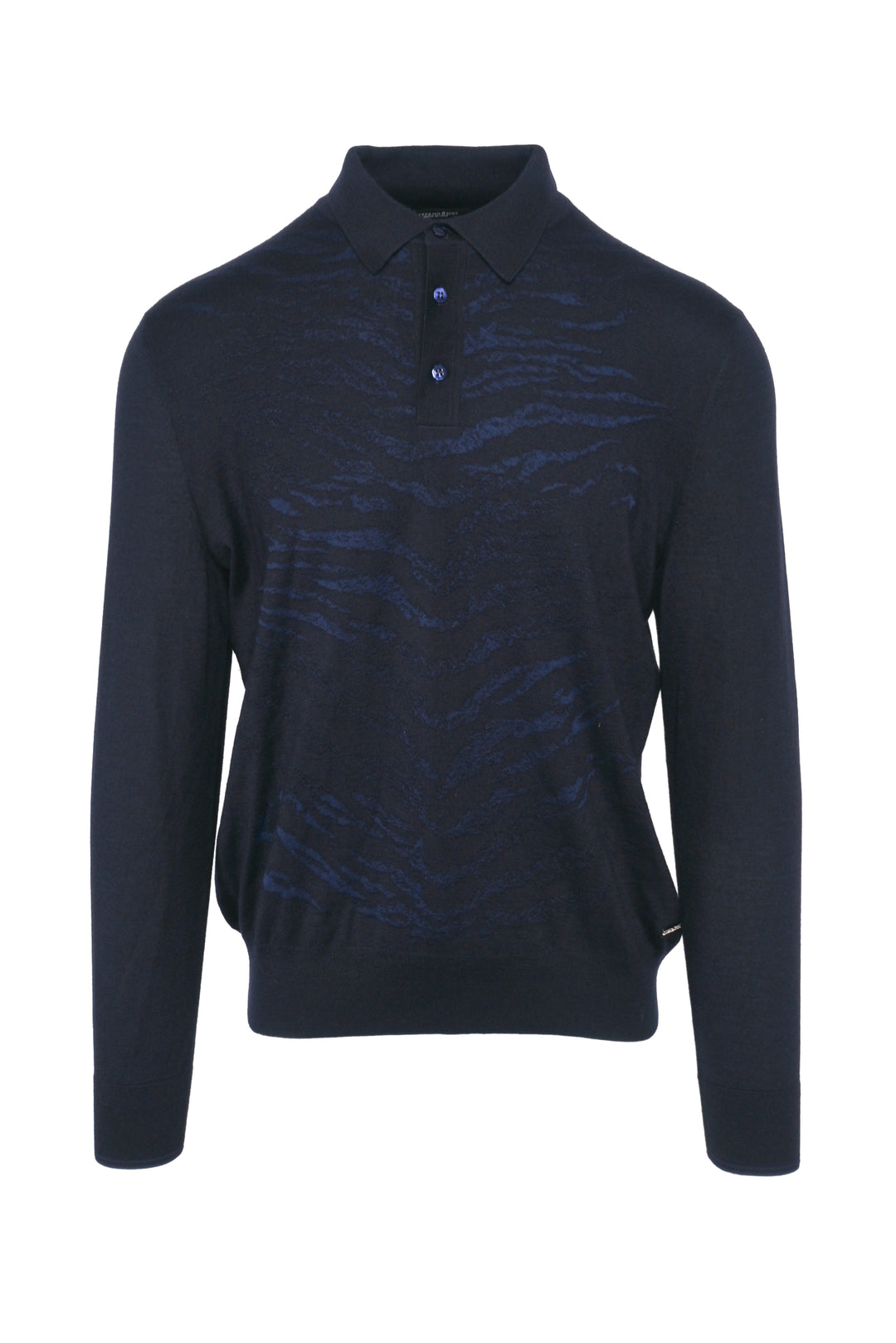 Stefano Ricci Size L Men's Cashmere & Silk Printed Knit Polo Sweater