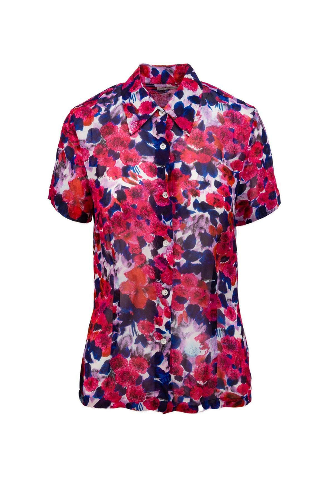 Dries Van Noten Size 38 Floral Sheer Blouse