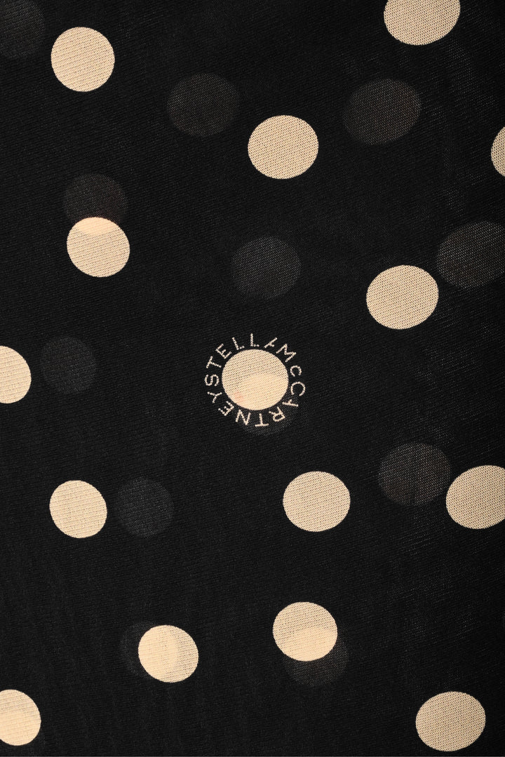 Stella Mccartney Size L Polkadot Ruched Maxi Dress