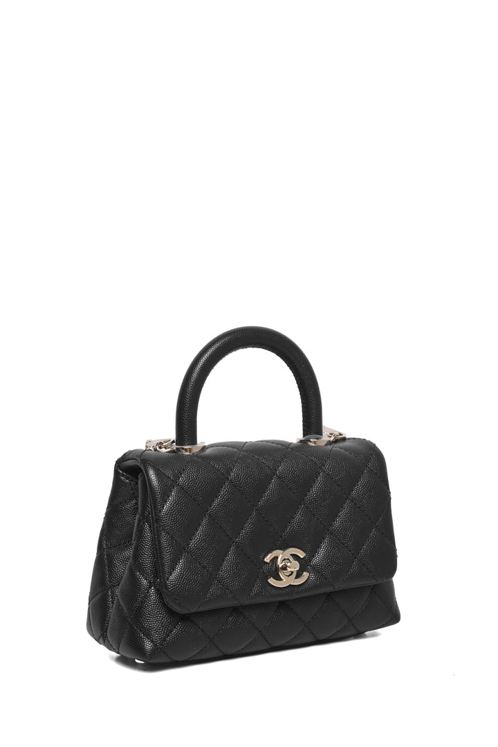 Chanel 2020 Mini Top Handle Flap Shoulder Bag