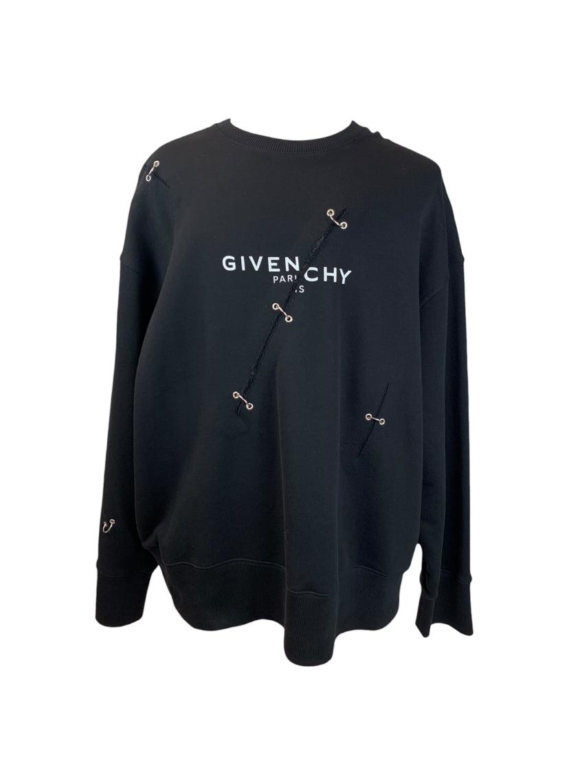 Givenchy Size XXL Men's Oversized Sweater w/ Metal Detail