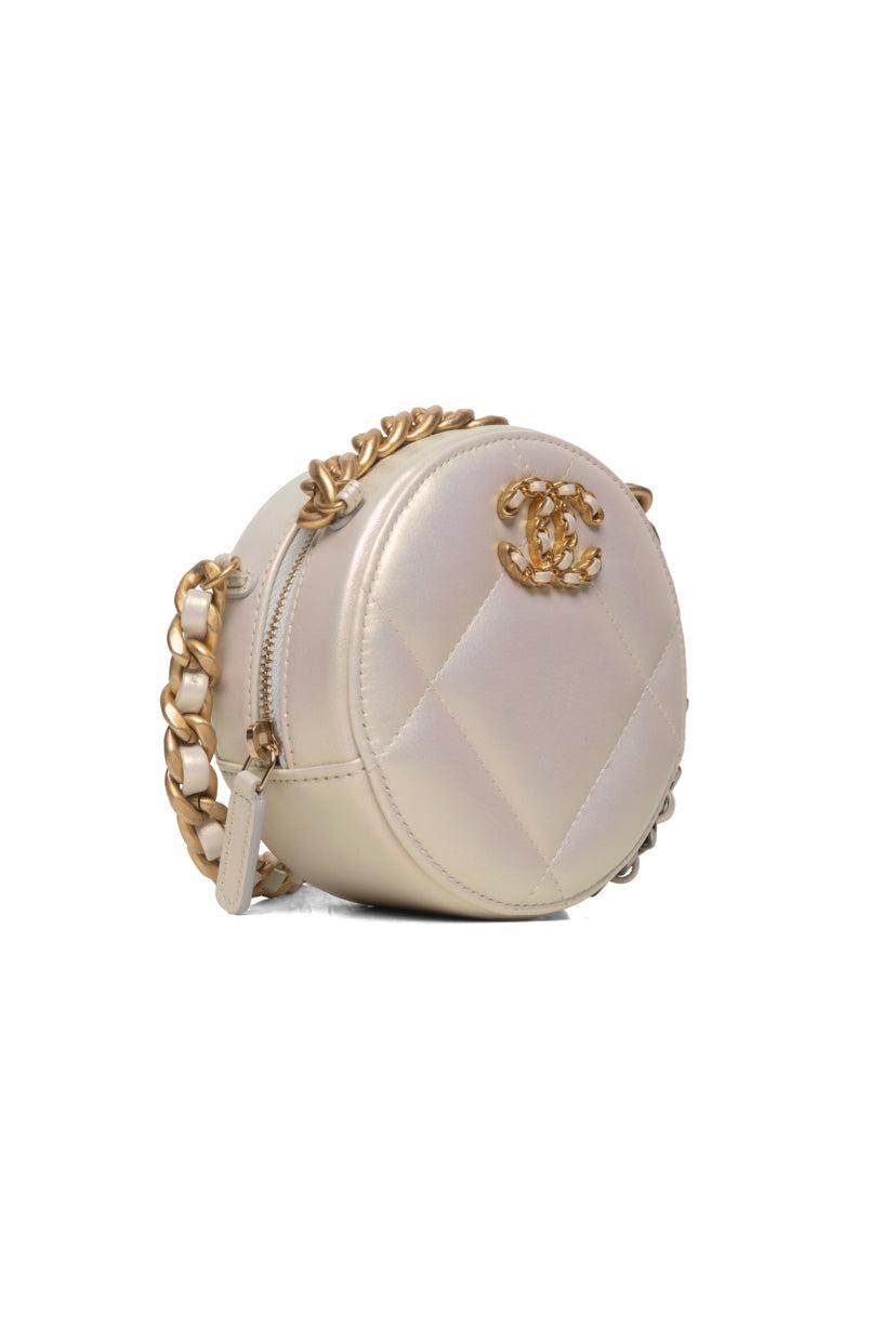 Chanel 2020 Chanel 19 Iridescent Round Clutch on Chain