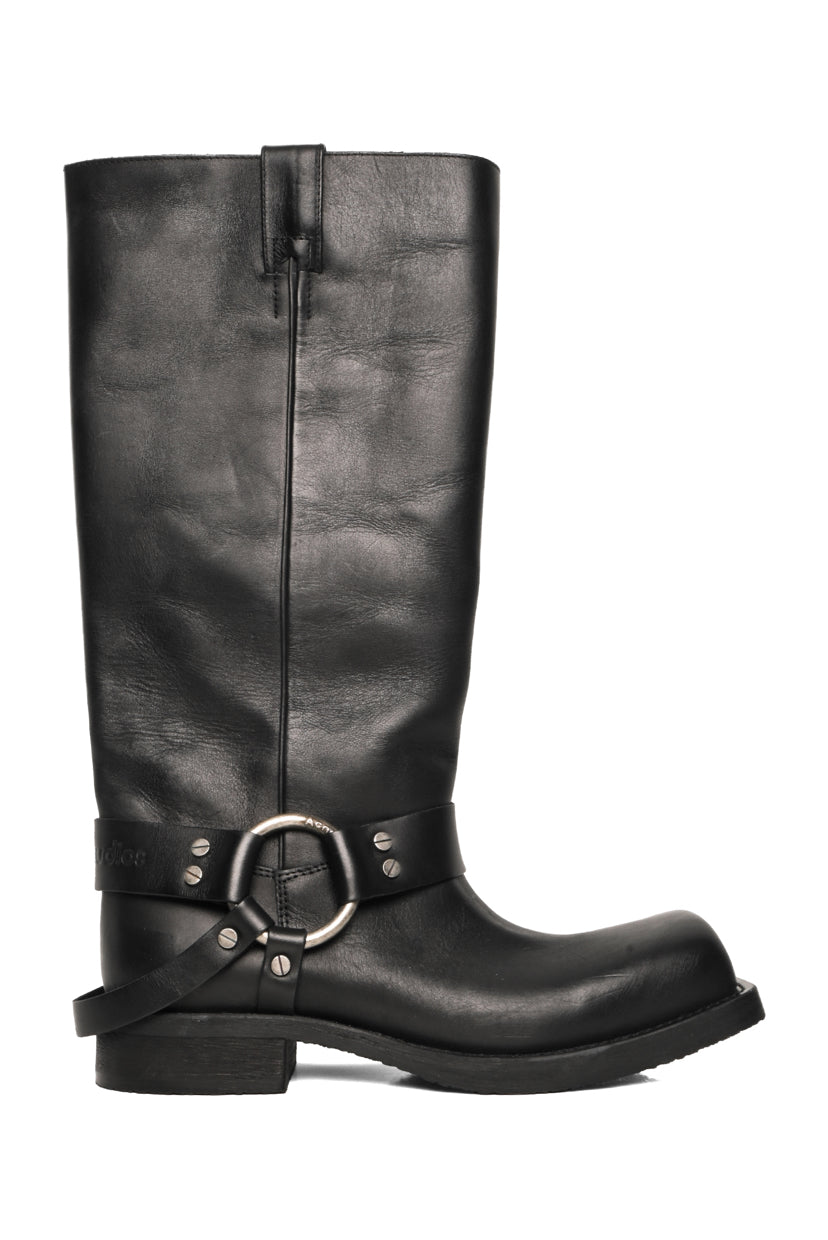 Acne Size 40 Leather Buckle Boots