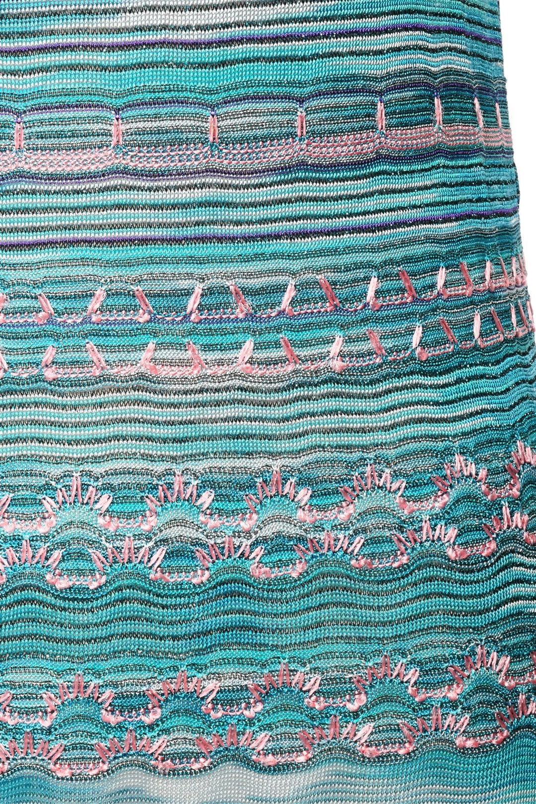 Missoni Size XS Embroidered & Striped Knit Dress