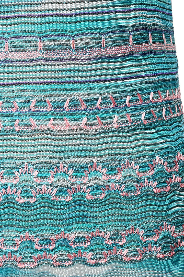 Missoni Size XS Embroidered & Striped Knit Dress