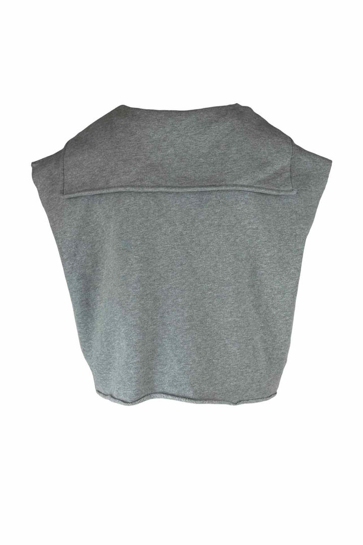 Miu Miu Size S 2022 Sleeveless Cropped Sweatshirt