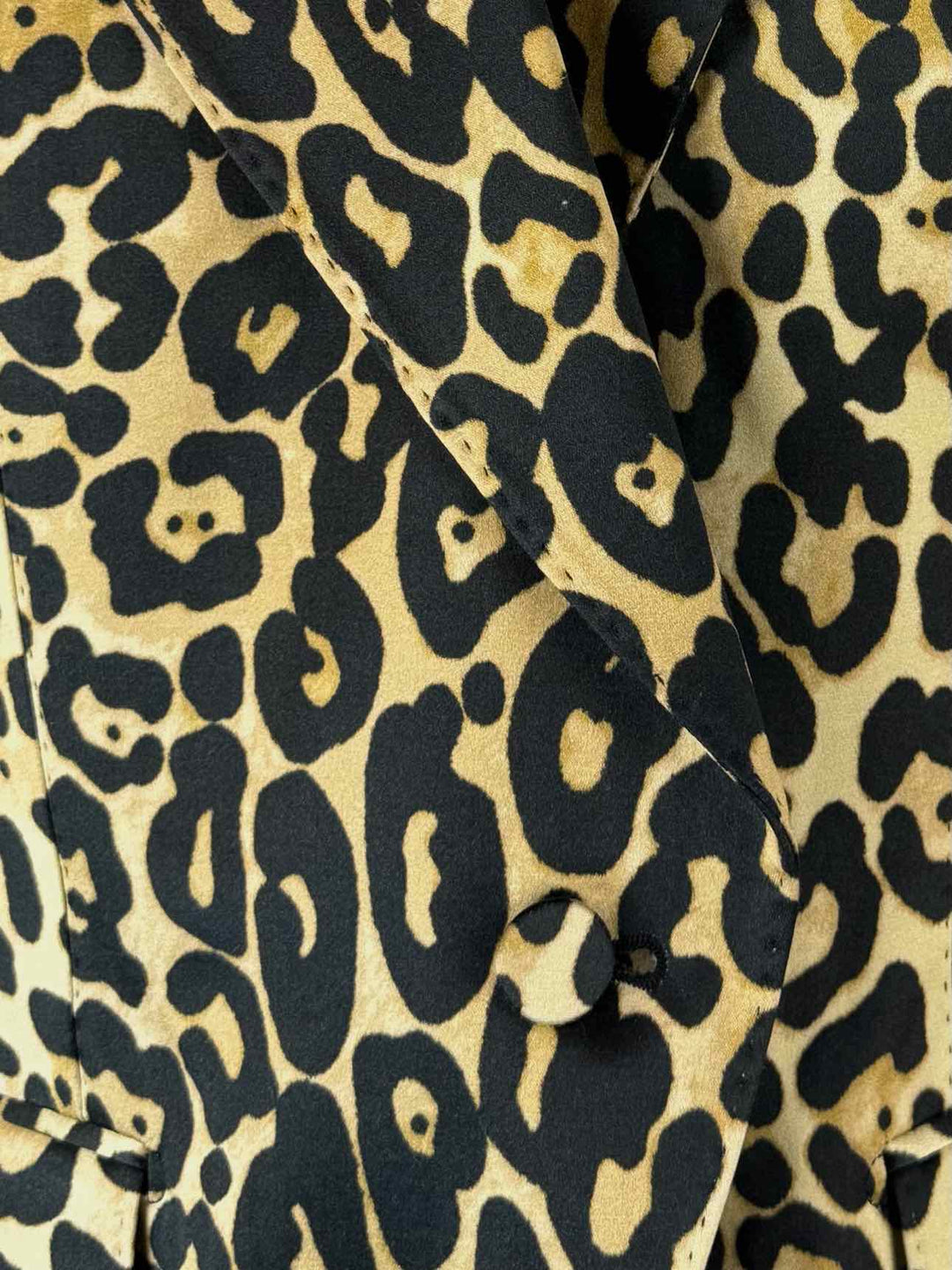 Tom Ford Size 48 Leopard Print Cotton-Blend Blazer