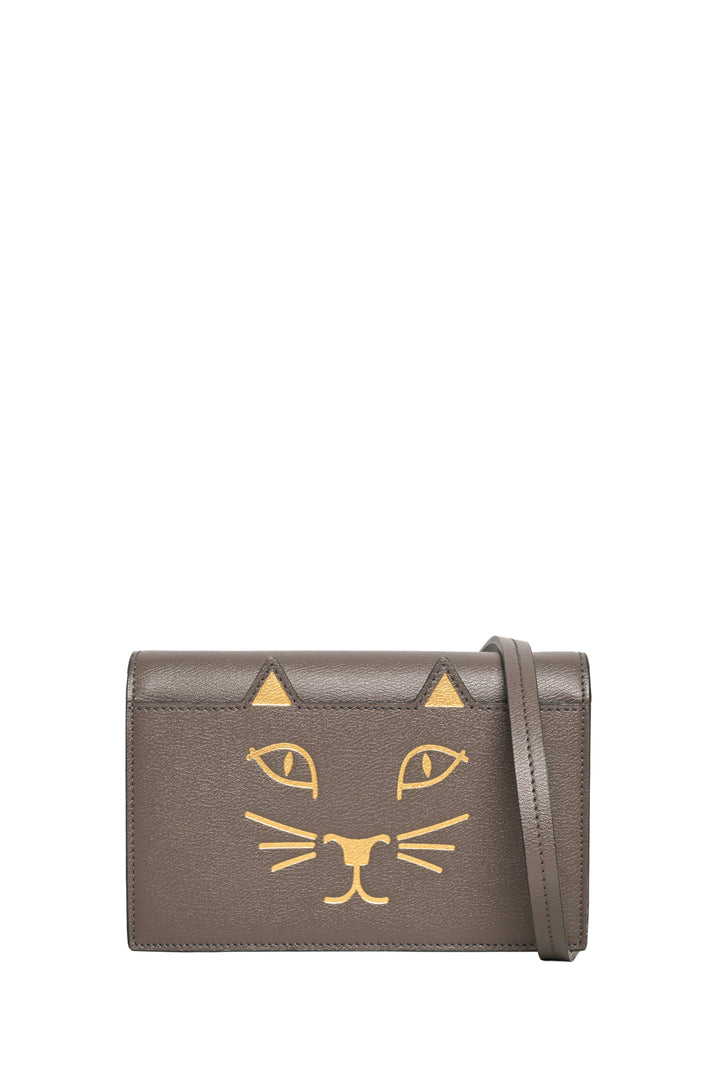 Charlotte Olympia Feline Leather Shoulder Bag