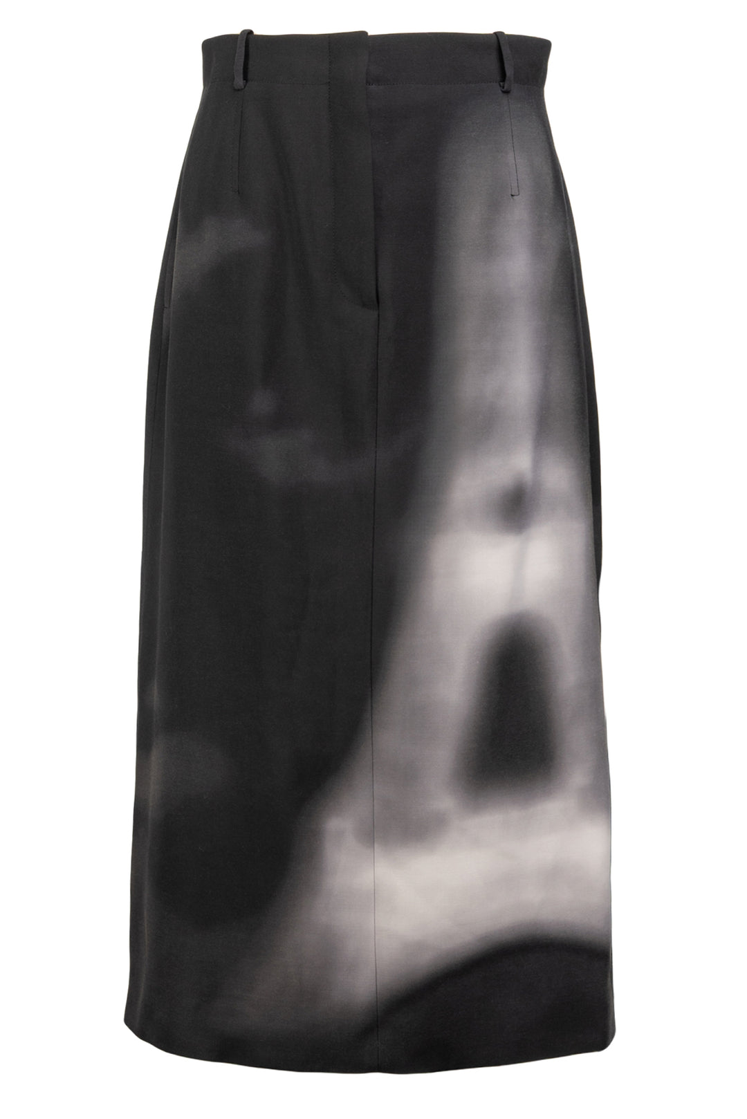 Dior Size 4 Eiffel Tower Wool Midi Skirt