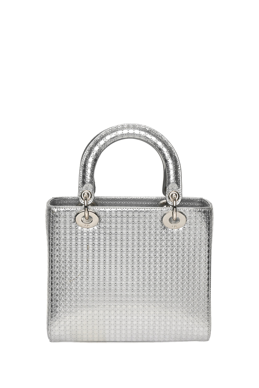 Dior 2015 Metallic Patent Micro-Cannage Medium Lady Dior Bag