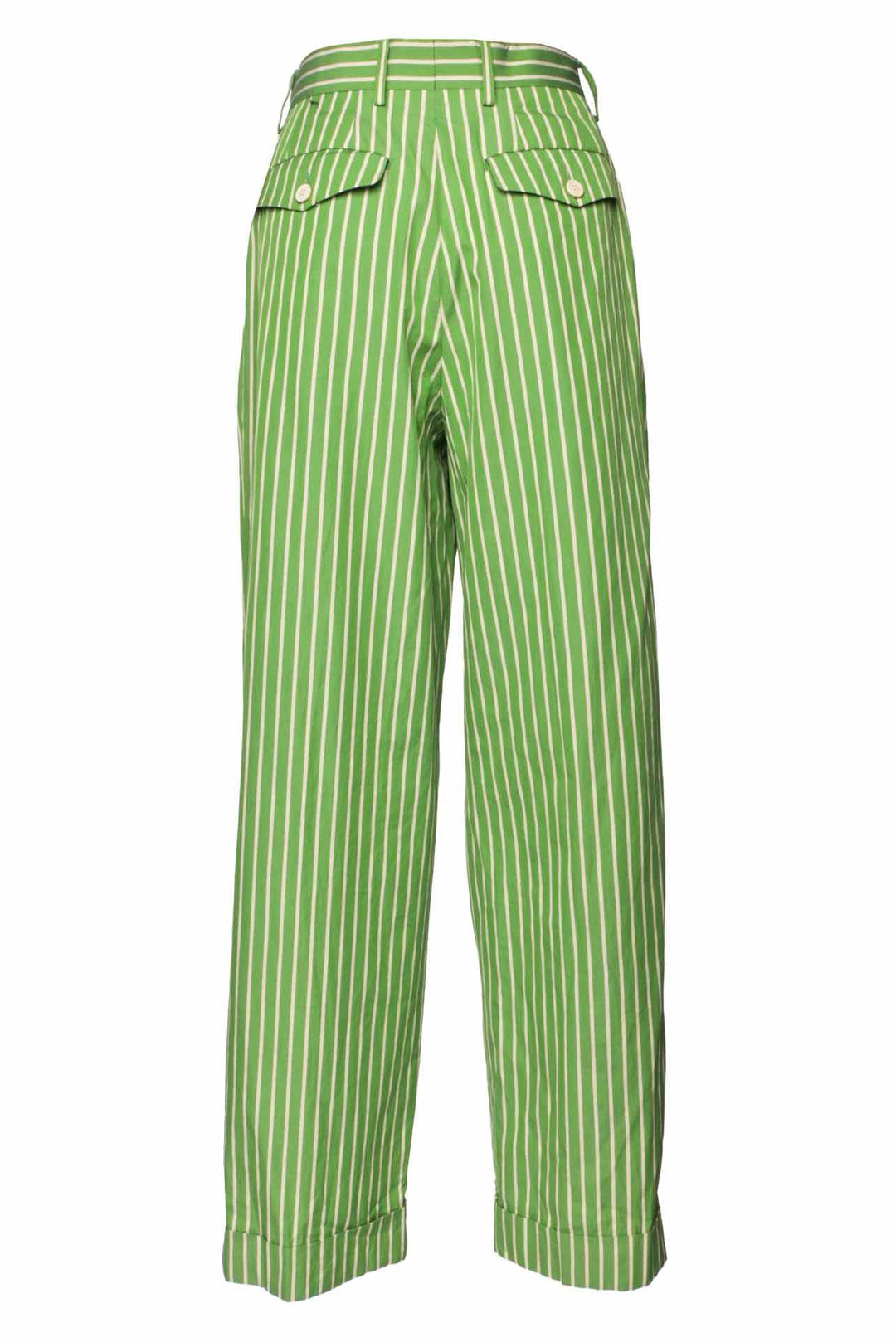 Dries Van Noten Size 36 Striped Cotton Pants