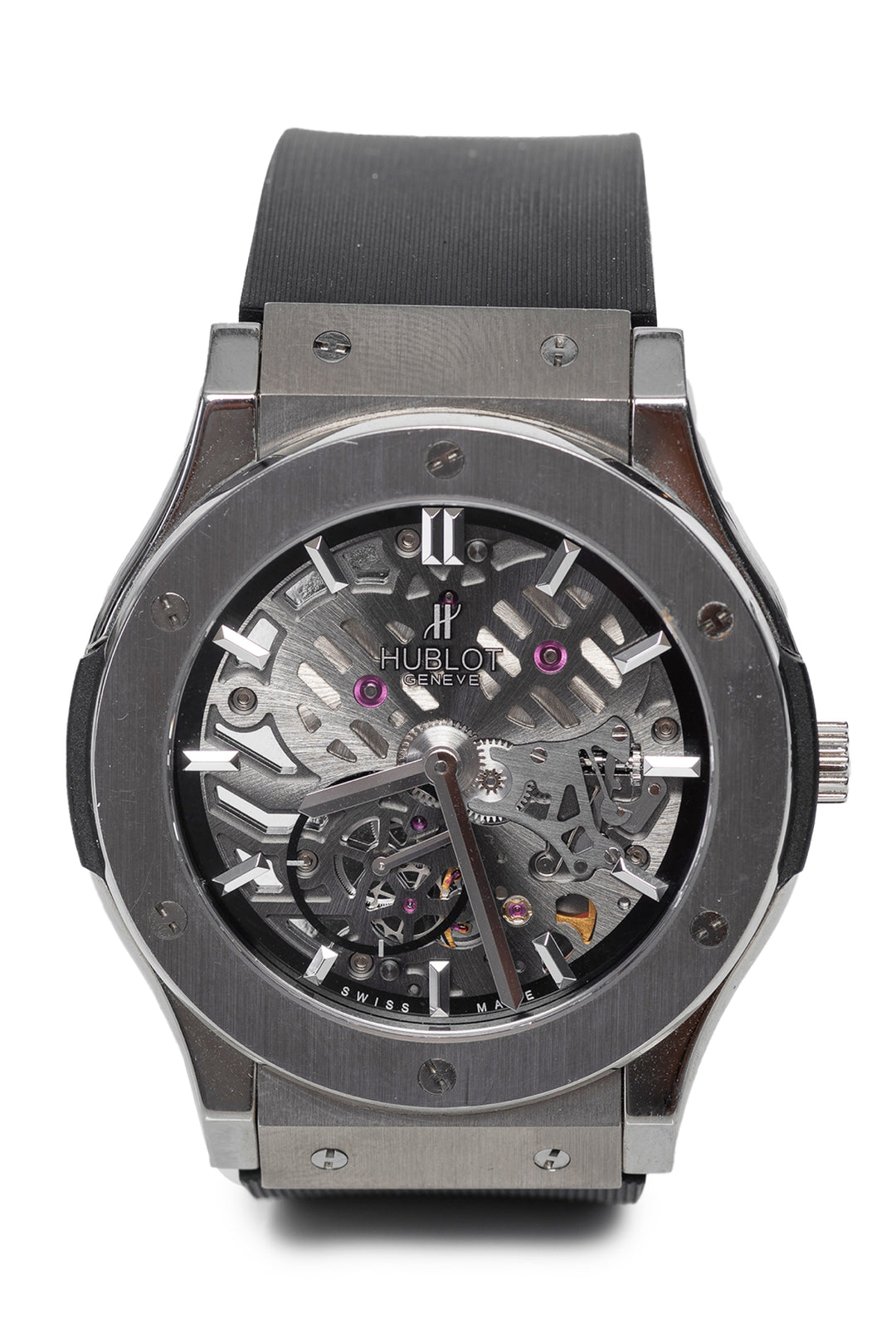 Men's Hublot Classic Fusion Ultra-Thin Skeleton Watch