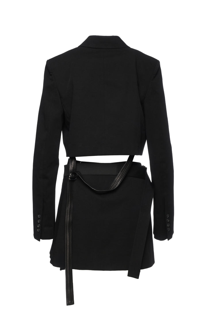 Helmut Lang Size XS/S Cropped Double Breasted Blazer & Wrap Skirt Set