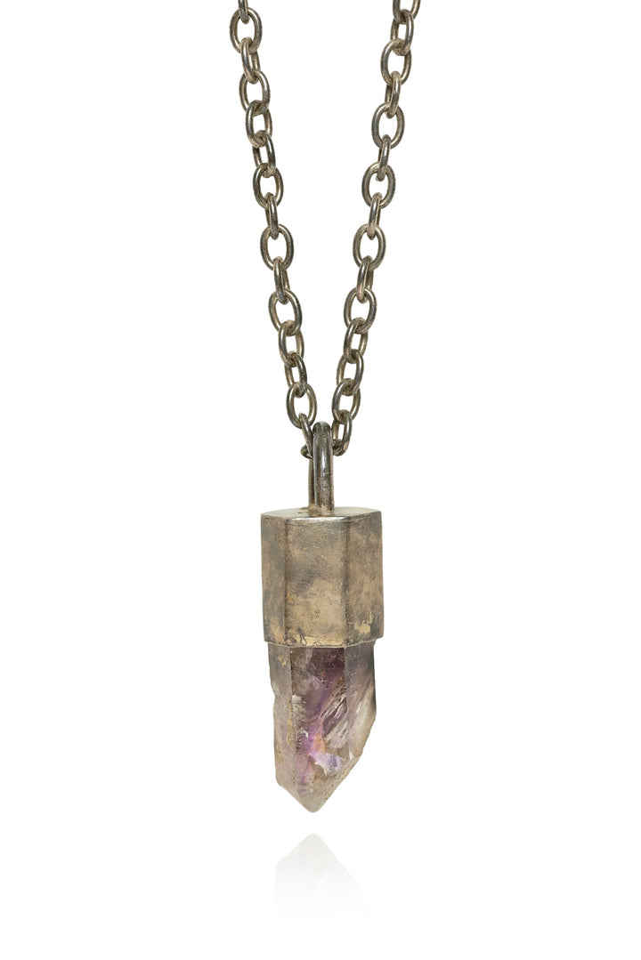 Parts of Four Talisman Amethyst Specimen Necklace