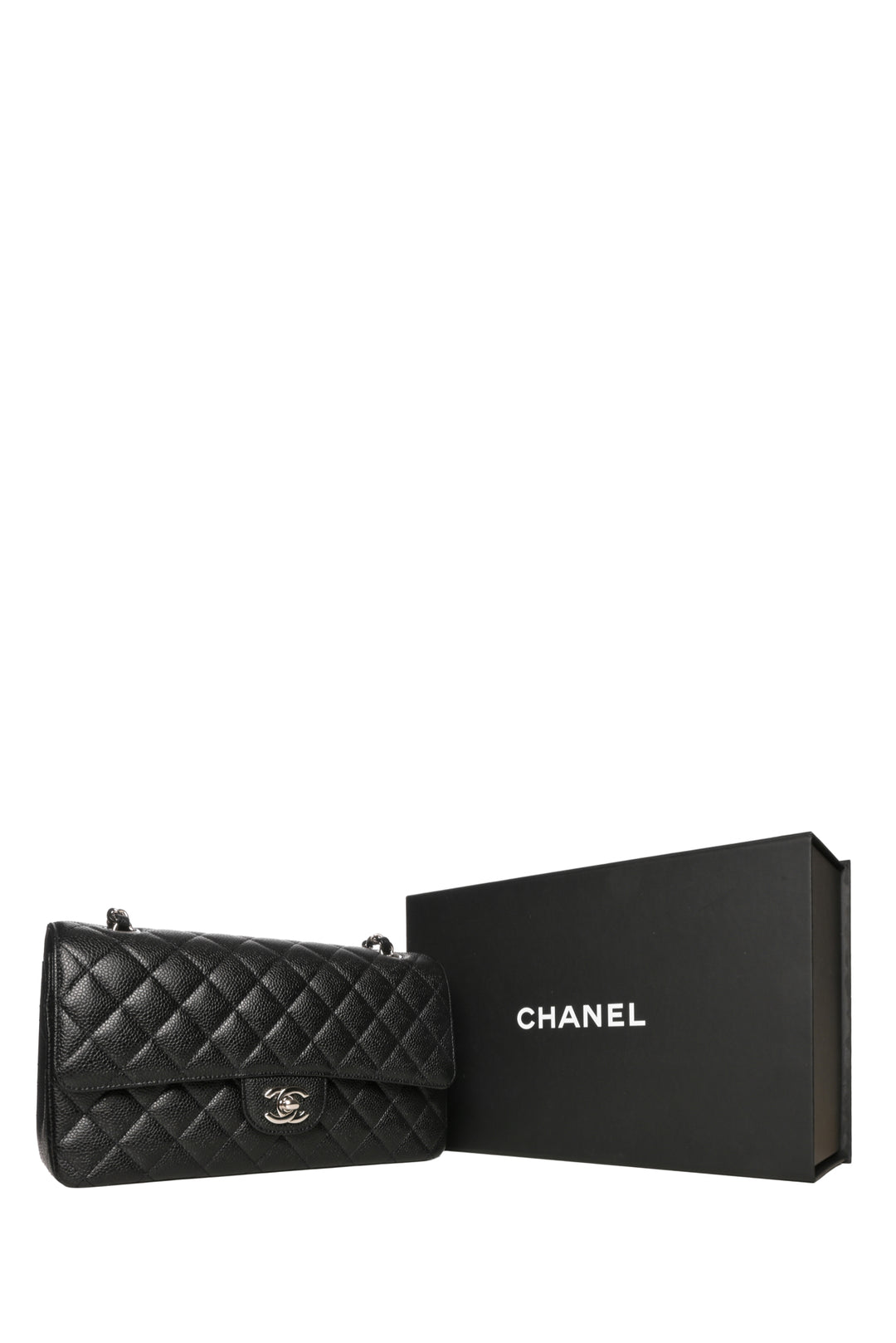 Chanel 2020 Caviar Quilted Medium Double Flap Bag