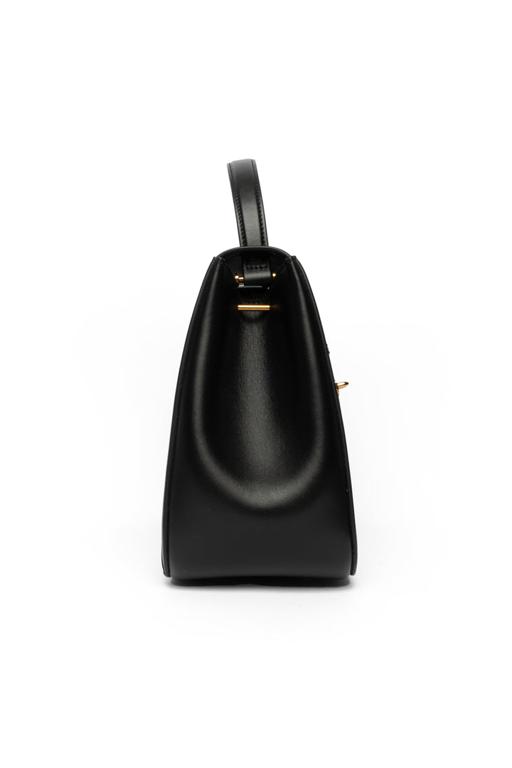 Versace Virtus Calf Leather Top Handle Bag