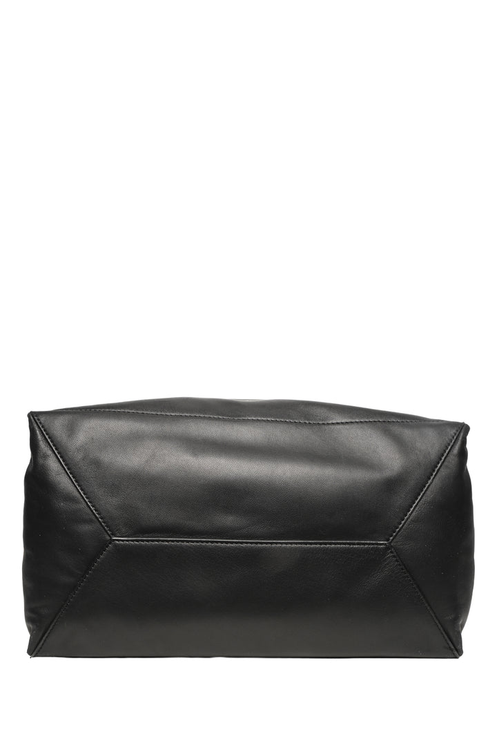 Valentino Garavani Noir Stud Corner Leather Tote