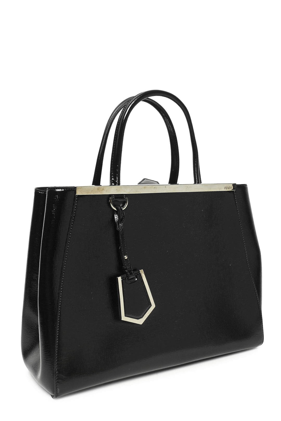 Fendi Vitello Patent Medium 2Jours Elite Tote